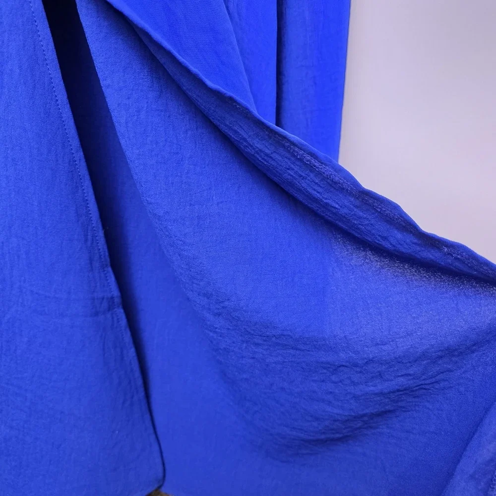 ODDY‎ Royal Blue Maxi Dress 1XL Plus Size Empire Waist Flowy Beach Resort NWT